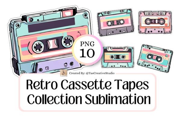 Download Retro Cassette Tapes Digital Stickers - Cassette tapes Collection
