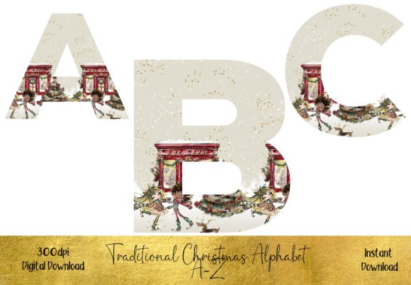 Download Traditional Christmas Alphabet - Traditional christmas Collection