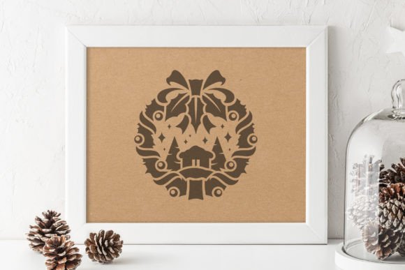 Download Traditional Christmas Wreath Silhouette - Traditional christmas Collection