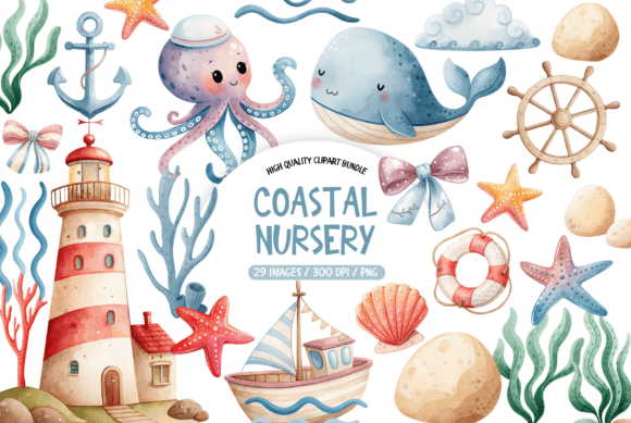 Download Marine Life Clipart Set - Marine life Collection