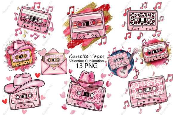 Download Valentine Cassette Tapes PNG Sublimation - Cassette tapes Collection