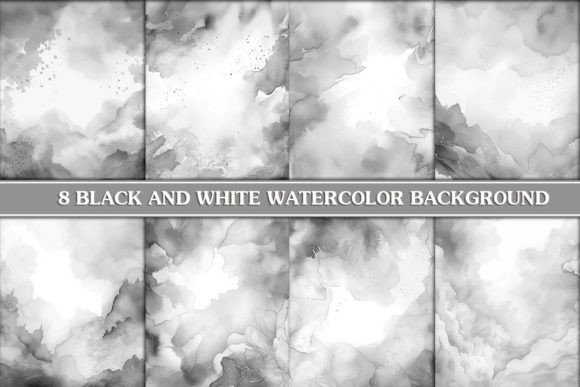Download Black and White Watercolor Background - Premium Resources